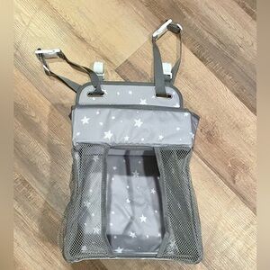 Gray Star Pattern Hanging Organizer Diaper Caddy